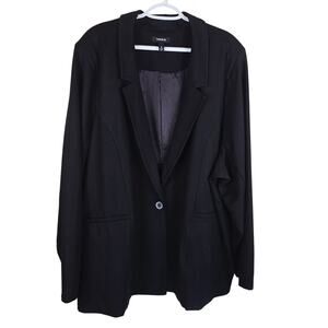 Torrid Black Women's Work Business Lined Blazer Jacket 6 - 6X